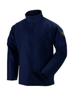FN9-30C Black Stallion TruGuard™ 200 FR Cotton Welding Jacket, Navy